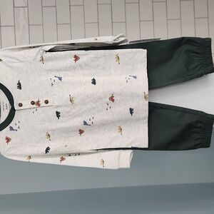 Carter's White and Green Kids Matching Set